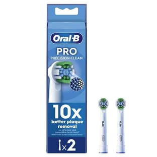 ORAL B Precision Clean Replacement Electric Toothbrush Heads For Clean Teeth & Healthy Gums 2 Pieces