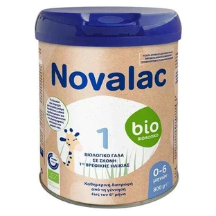 NOVALAC Bio 1 Milchpulver für Säuglinge 0-6 Monate 800g