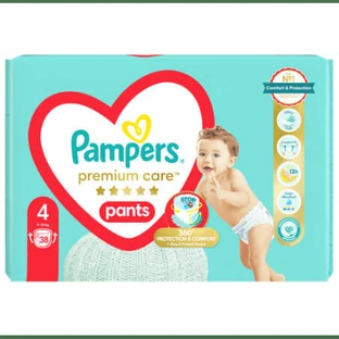 PAMPERS Premium Verzorgingsbroekjes Luierbroekjes Maat 4 (9kg-15kg) 58 Stuks JUMBO+