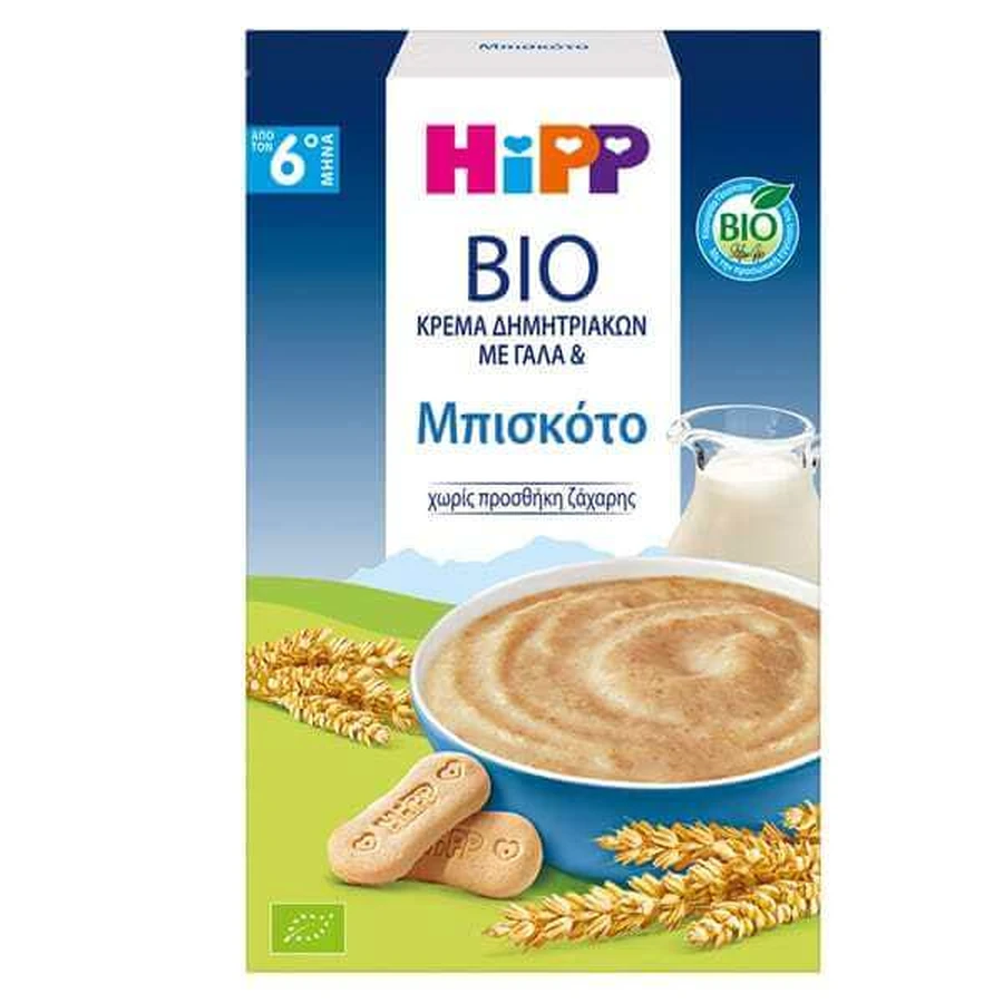HIPP Crema de Cereales con Leche y Galleta Del 6º Mes 250gr
