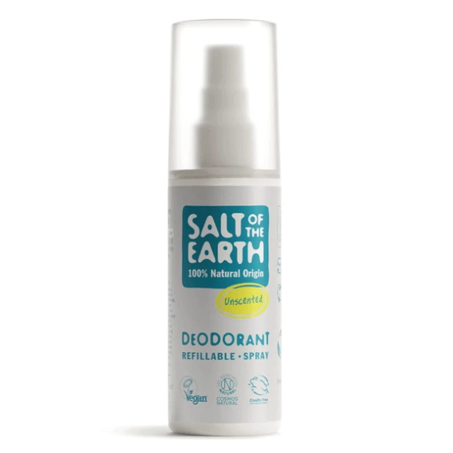 SALT OF THE EARTH Vegan Natural Deodorant Spray Unscented Deodorant Spray Unscented, 100ml