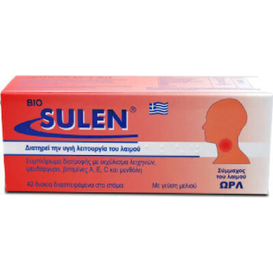 MEDICHROM Bio Sulen Honing Pastilles voor Ontsteking van de Mond- en Keelholte 42 Tabletten