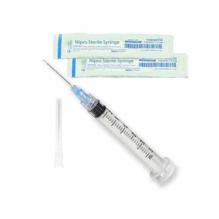 NIPRO Spuiten 2,5ml 23G Naald 100 Stuks