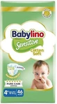 BABYLINO Sensitive Cotton Soft Baby Diaper No4+ 10-15 Kg Value Pack Pieces