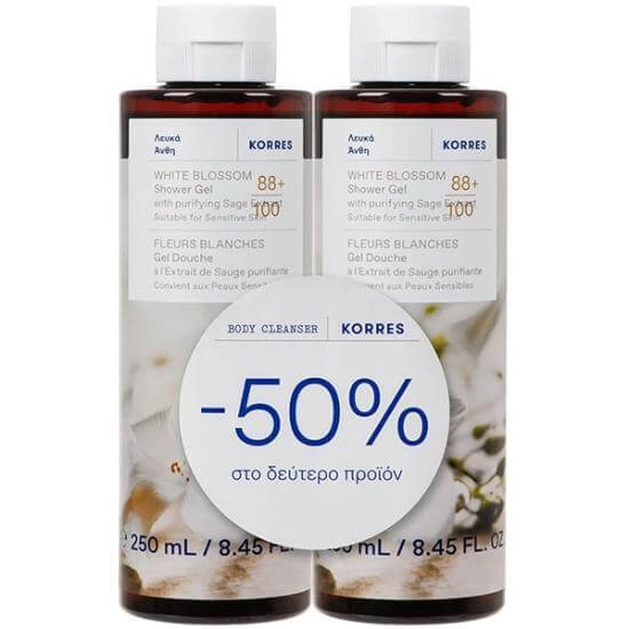 KORRES Gel de Ducha Flor Blanca 250ml (-50% en el segundo producto)
