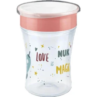 NUK Family Love Magic beker met lip en deksel 8m+, 230ml - Oranje