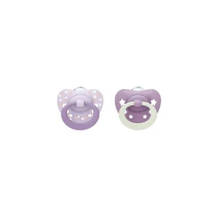 NUK First Choice Classic Day & Night Silicone Soother for 0-6 months