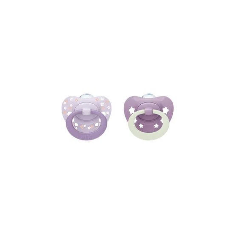 NUK First Choice Classic Day & Night Silicone Soother for 0-6 months