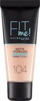 MAYBELLINE Fit Me Base De Maquillaje De Cobertura Natural Mate 30ml 104 Soft Ivory