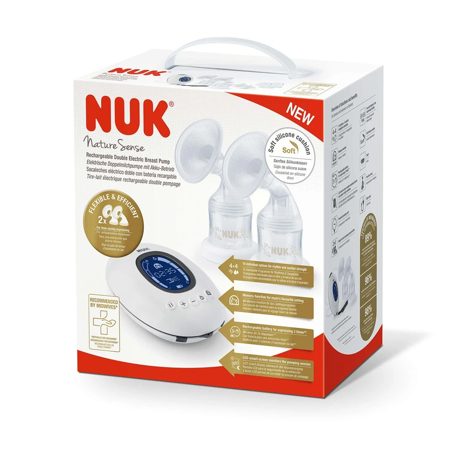 NUK Lactancia Eléctrica Doble "Nature Sense" Batería y Electricidad 150ml