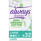 Servilletas de algodón ALWAYS Dailies grandes 32 unidades