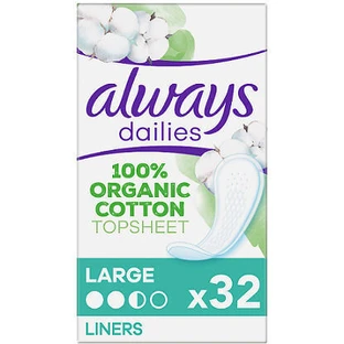 ALWAYS Dailies Katoenen Beschermingsdoekjes Groot 32 Stuks
