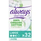 ALWAYS Dailies Katoenen Beschermingsdoekjes Groot 32 Stuks