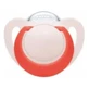 NUK Star Siliconen fopspeen met siliconen ring voor 18-36 maanden [10.739.760] - Roze-Rood