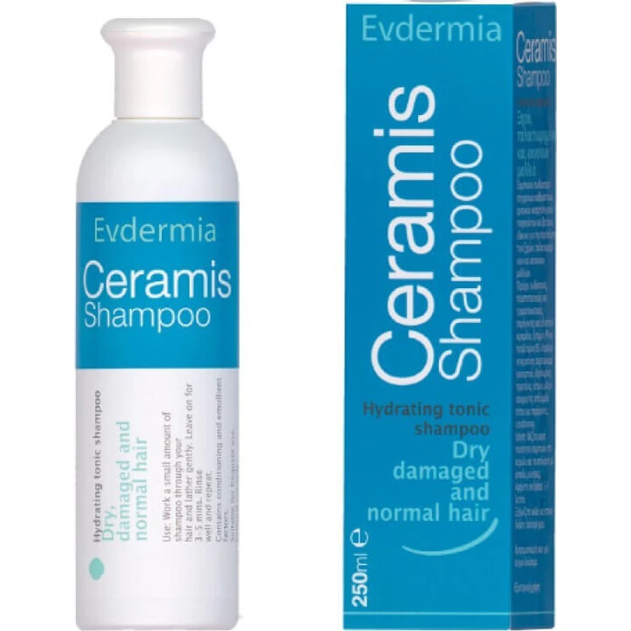 EVDERMIA Ceramis Shampooing Shampooing tonique pour cheveux secs, abîmés et normaux 250ml