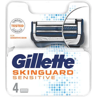 GILLETTE Skinguard Sensitive Têtes de remplacement avec 2 lames et bande lubrifiante pour peau sensible 4 pièces
