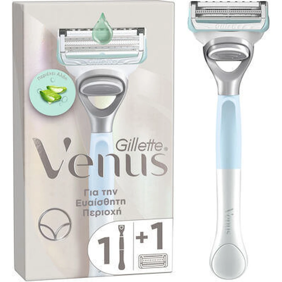 GILLETTE Venus Women's Shaving Machine For Sensitive Skin 1 machine & 1 spare head