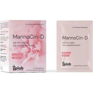 UPLAB MannoCin-D Voor Gezond Urinewegstelsel Met D-Mannose & Vitamine C, 14 sachets
