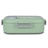 NAVA Stainless Steel Rectangular Food Container We Care In Green Colour 800ml (10-262-007)