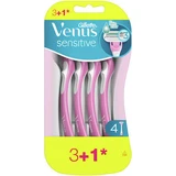 GILLETTE Venus 3 Sensitive Einwegrasierer mit 3 Klingen & Gleitband für empfindliche Haut 4 Stück
