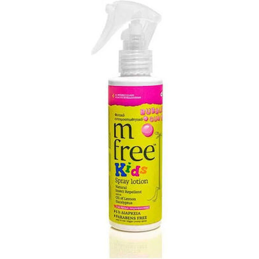 M-FREE Kids Spray Lotion Bubble Gum Children's Herbal Insect Repellent with Bubble Gum Fragrance 125ml