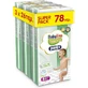BABYLINO Premium Pants Ultra Soft Pañales Pull-on Suavidad No8 Super Pack [20+kg] 78 Pañales (3 x 26 Piezas)