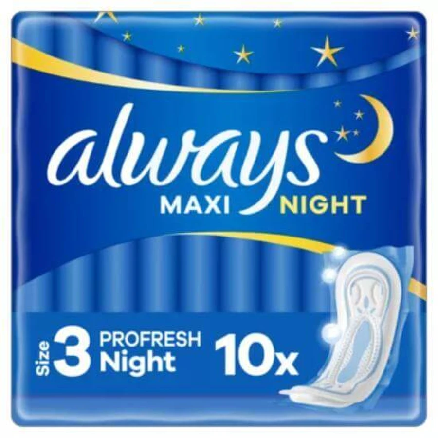 ALWAYS Maxi Night Profresh No3 10 Pieces