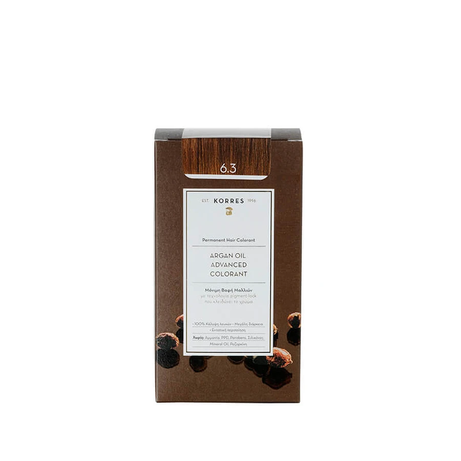 KORRES Arganolie Advanced Kleurstof Haarverf 6.3 Blond Donker Honing 50ml