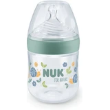 Biberón NUK For Nature PP con indicador de temperatura y tetina de silicona Pequeño, 150ml 10.743.075 - Verde