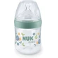 NUK For Nature PP Fles met Temperatuur Indicator & Siliconen Speen Klein, 150ml 10.743.075 - Groen