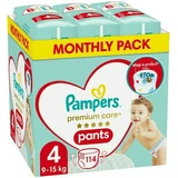 PAMPERS Pampers Premium Care Broekjes Nr. 4 9-15kg Maandelijks Pak 114 Stuks