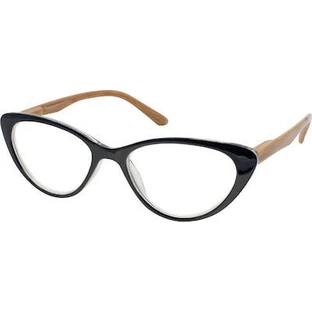 EYELEAD Leesbril-Presbyopie Zwarte Vlinder met Houten Arm E204 +2,25