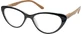 EYELEAD Gafas de lectura y presbicia Mariposa negra con brazo de madera E204 +2.25