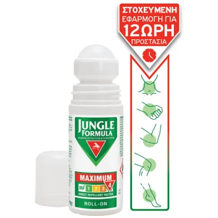 JUNGLE Formula Maximum Insect Repellent Body Roll-on Met Aangename Geur, Voor Volwassenen 50ml