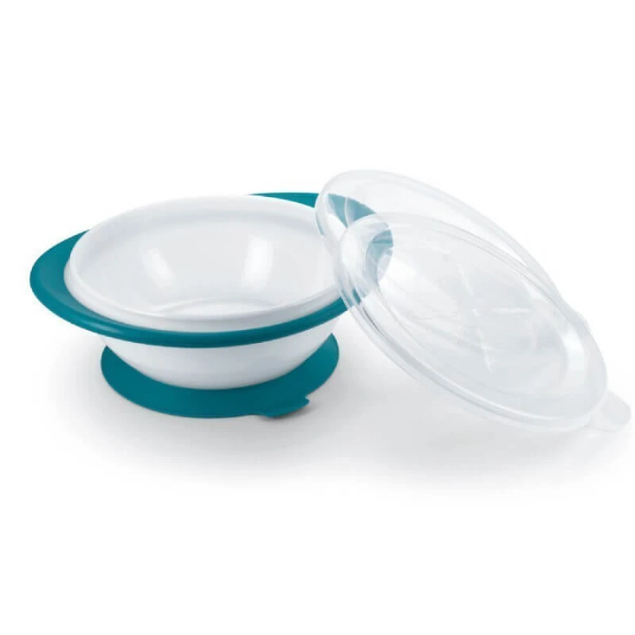 NUK Etensbakje met 2 deksels Easy Learning Blue 6m+ In verschillende kleuren - Blauw