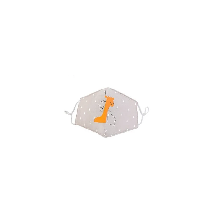 NATURAL HOME Mascarilla Infantil de Tela con Banda Elástica Ajustable Zonas Beige x1