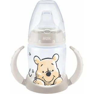 Biberon d'apprentissage NUK First Choice Disney Winnie l'ourson avec indicateur de température pour 6-18 mois 150ml 10.743.945 - Gris