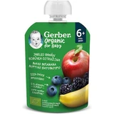 GERBER Puré de Frutas BIO Manzana, Plátano, Arándano y Frambuesa A partir de 6 meses 90g