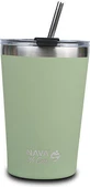 NAVA Termo de vidrio con pajita de acero inoxidable We Care en verde 450ml (10-262-112)