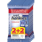 WET HANKIES Antibacteriële Handdoekjes XL (4x15) 60 Stuks