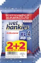 WET HANKIES Antibakterielle Wischtücher XL Antibakterielle Handreinigungstücher (4x15) 60 Stück