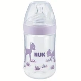 NUK Nature Sense Biberón de Cristal con Boquilla de Silicona e Indicador de Control de Temperatura Para 0-6 Meses 240ml
