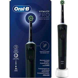 ORAL B Vitality Pro Protect X Clean Electric Toothbrush with Timer Black 1 Piece
