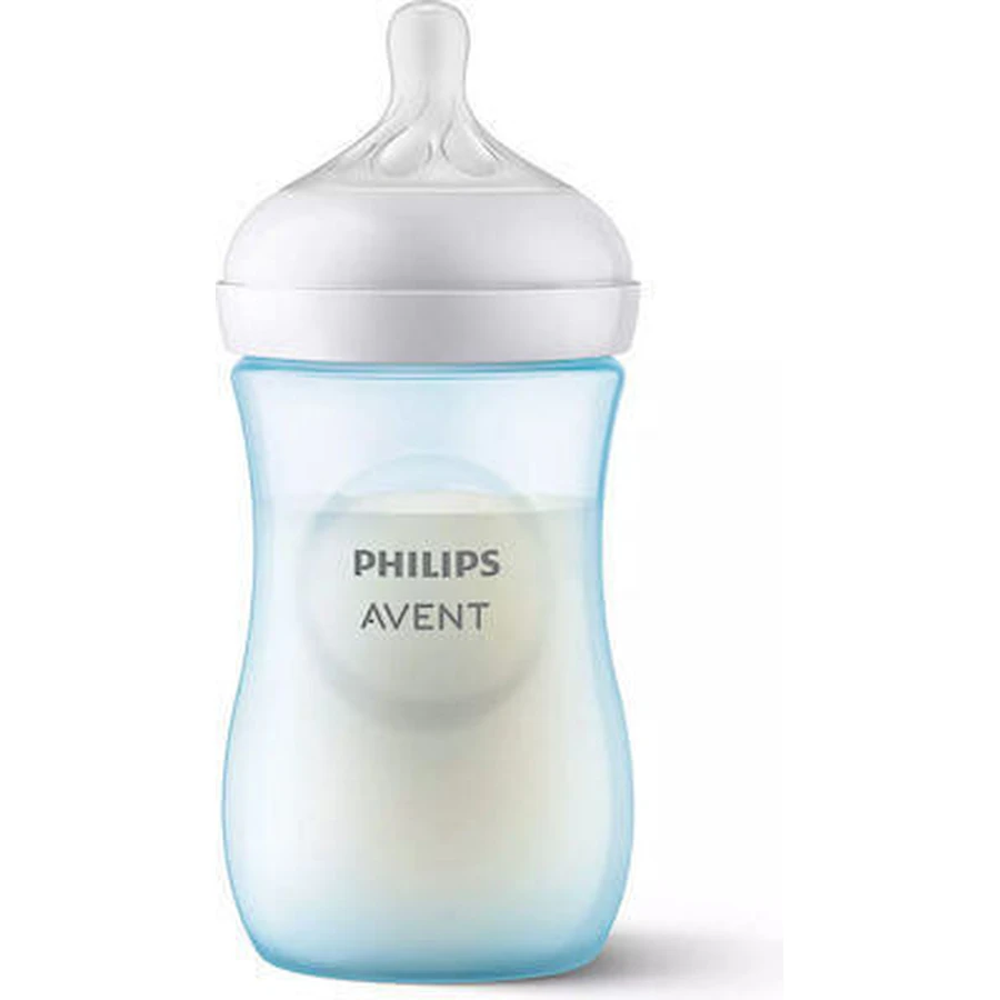 AVENT Natural Response Plastic Bottle for 1+ Months Blue 260ml [SCY903/21]