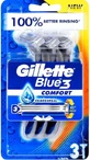 GILLETTE Blue3 Plus Comfort Disposable Razors Razors with 3 blades for deep & smooth shaving 3 pieces