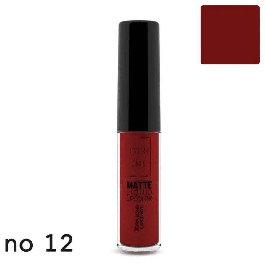 LAVISH CARE Matte Liquid Lipcolor Xtra Long Lasting Lipstick mit mattem Finish Nr.12