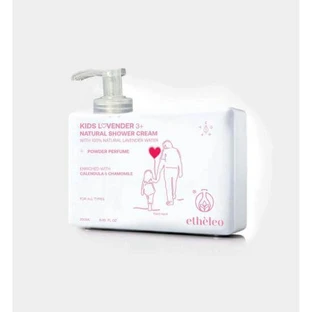 ETHELEO Bio-Hypoallergenes Kinder-Duschgel mit Lavendel / Calendula / Kamille in Cremeform mit Puderduft 250ml Ethèleo