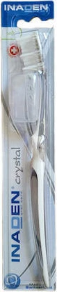 INADEN Crystal Soft Zahnbürste für Tiefenreinigung mit Schutzkappe - Weiß