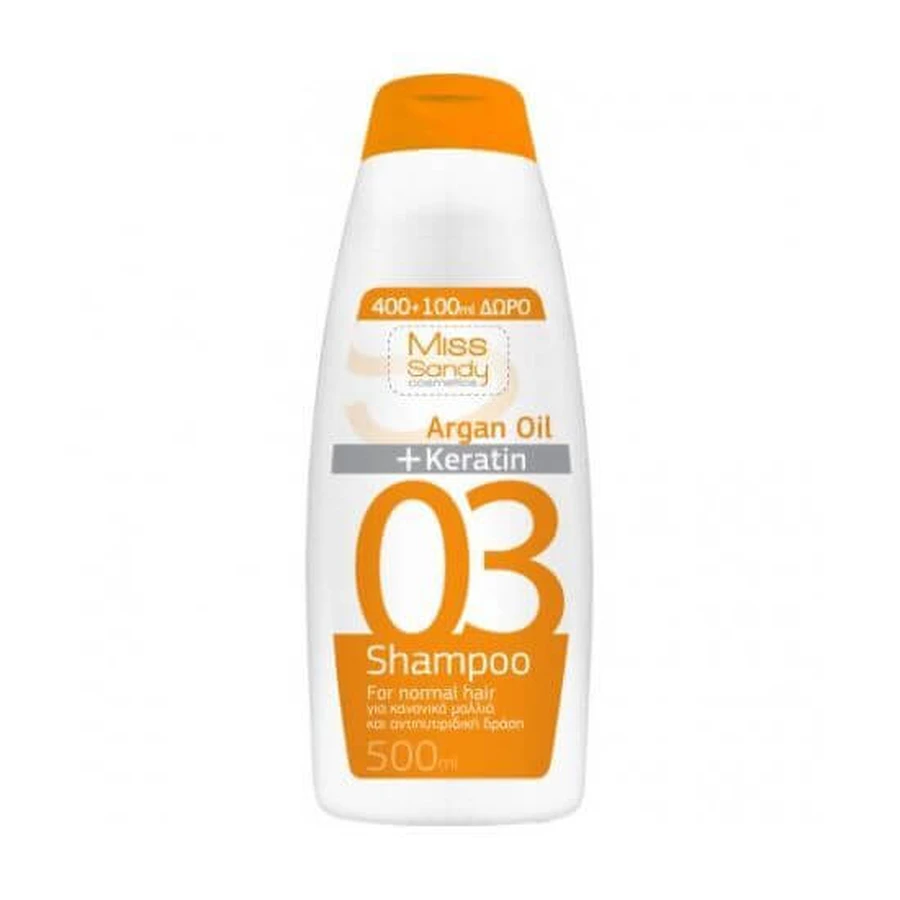 MISS SANDY Shampooing N.03 à l'huile d'argan et à la kératine 500ml