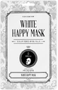 KOCOSTAR White Happy Mask Gezichtsmasker Gemaakt van 100% Puur Katoen met Niacinamide voor Glans &amp; Gelijkmatige Tint